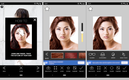 hair color changer android apps