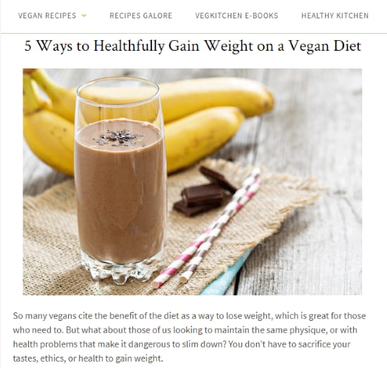 gain weight on vegan diet