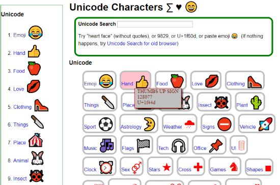 emoji to unicode