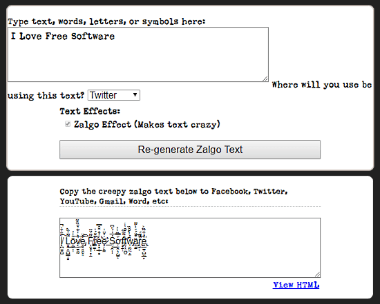 online zalgo text generator free