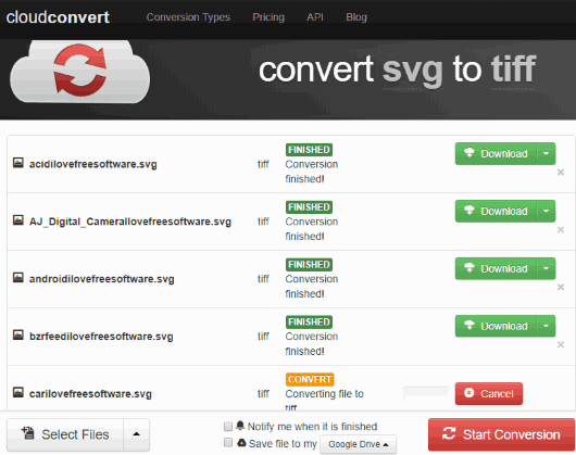 CloudConvert svg to tiff converter