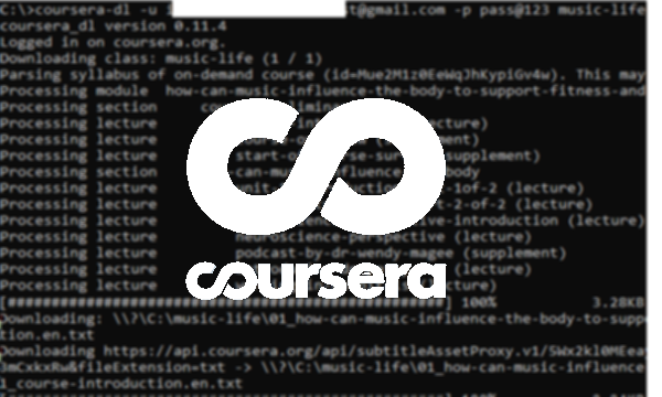 Free Command line tool to Download Coursera Courses