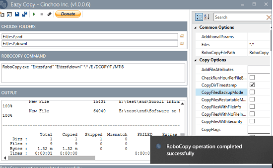 Eazy Copy Free Robocopy GUI