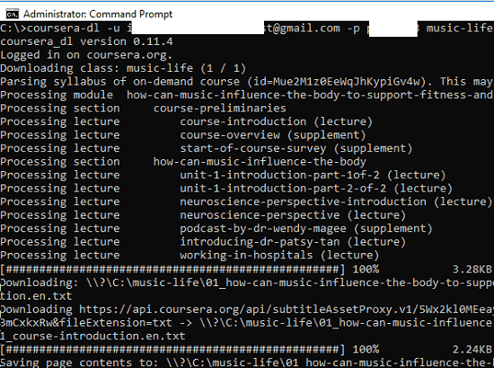 Free Command line tool to Download Coursera Courses
