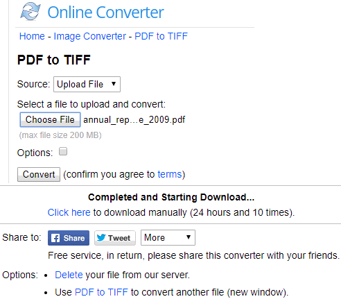 Online Converter PDF to TIFF