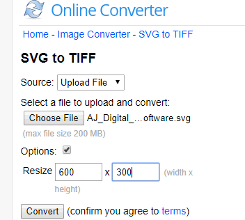 Online Converter SVG to TIFF