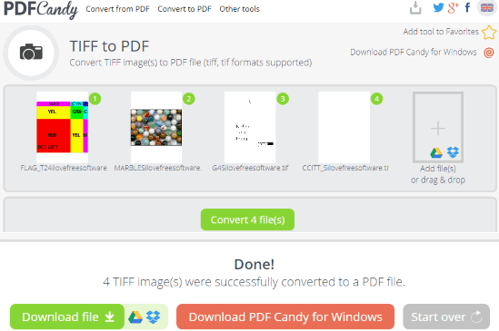 PDFCandy TIFF to PDF
