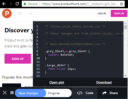 StyleURL collaborate on CSS changes