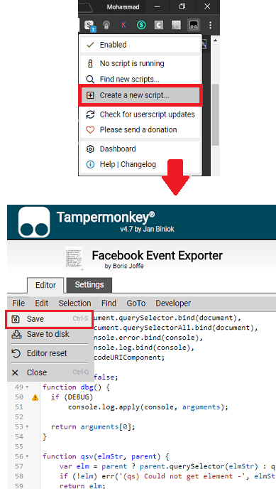 install user script in Tampermonkey chrome extension