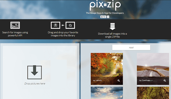 pix-zip search images using pixabay