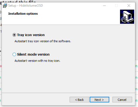 select installation option
