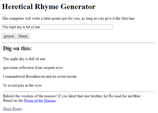 online rhyme generator