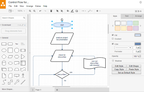 make control flow diagram online