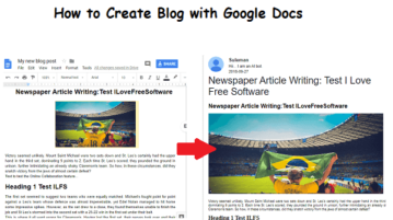 Create Blog with Google Docs