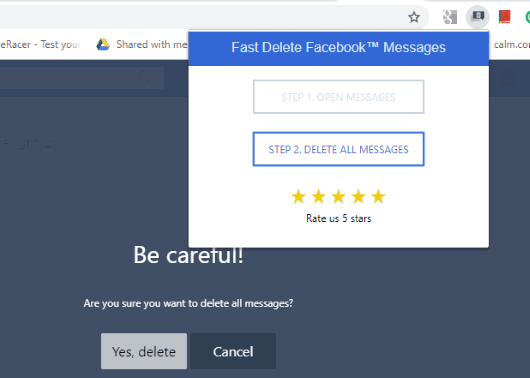 Fast Delete Facebook Messages