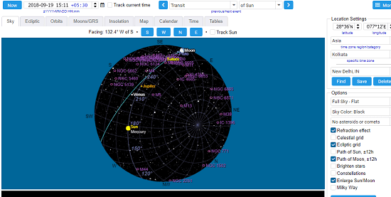 Sky View Café free star chart generator online