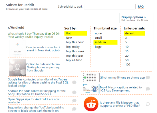 browse all your subreddits at once