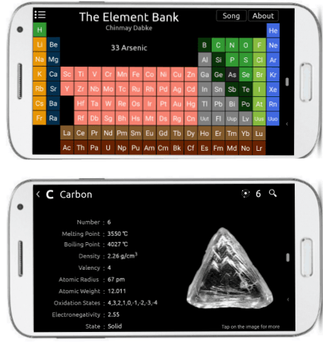 The element bank free periodic table app