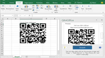 create qr codes in microsoft excel