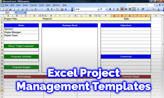 excel project management templates