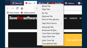 select multiple tabs in firefox