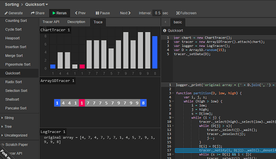 Algorithm Visualizer in action