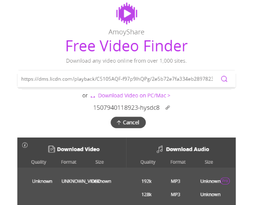 AmoyShare online video downloader