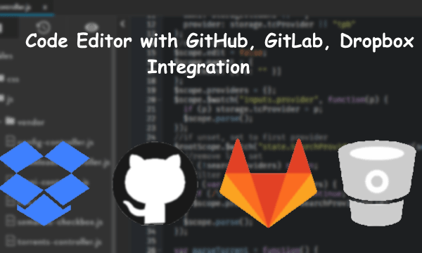 Free Online Code Editor with GitHub, GitLab, Dropbox Integration