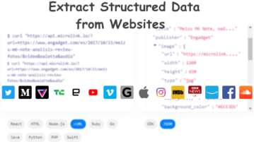 Extract structured data from websites for free