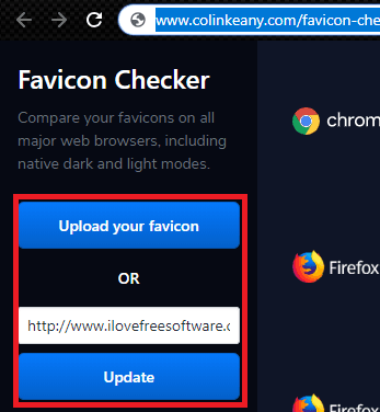 Favicon Checker upload icon