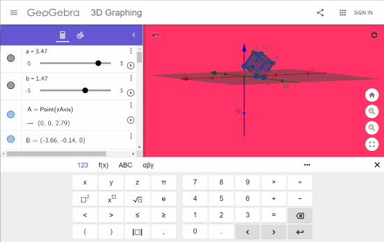 GeoGebra- interface