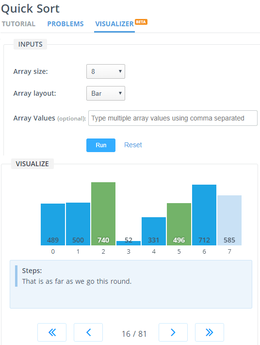 HackerEarth Free algorithm visualizer