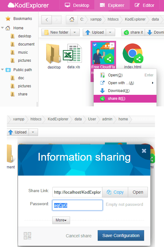 KodExplorer File Sharing