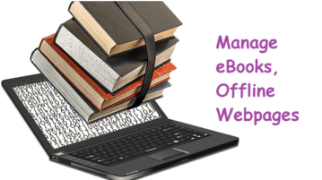 Manage eBooks, Offline Webpages, with Annotation and Reading Progress(1)