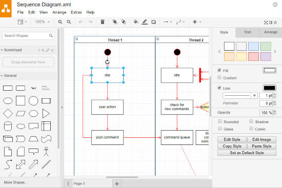 make sequence diagram online free