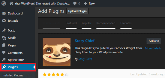 Story Cheif WordPress plugin