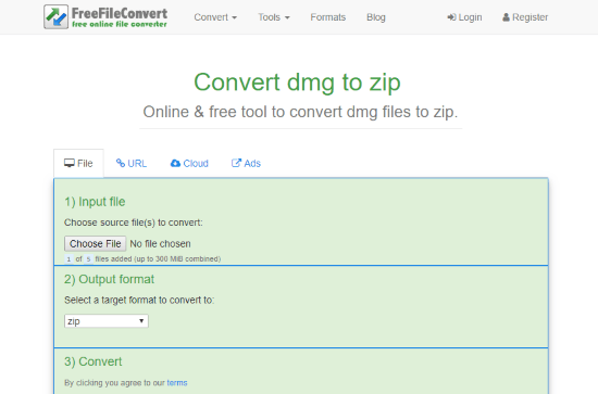 convert dmg to zip