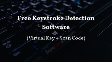 Free Keystroke Detection Software With Virtual Key, Scan Code