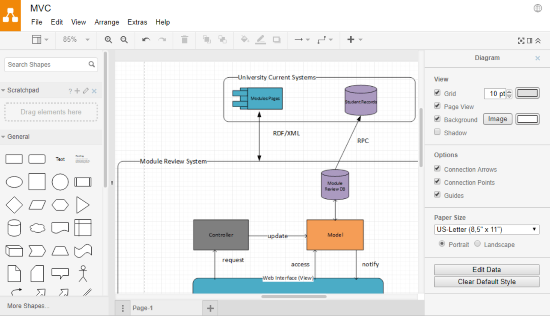 make system architecture diagram online for free