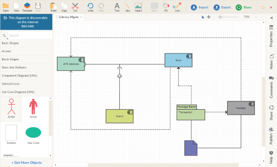 online system architecture diagram maker