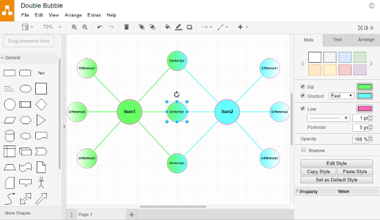 make double bubble map online free