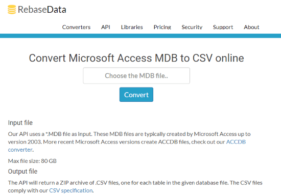 free online mdb file converter csv