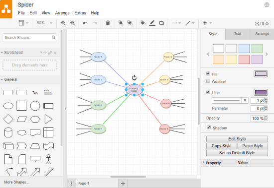 online spider diagram maker free