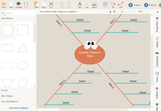 make spider diagram online free