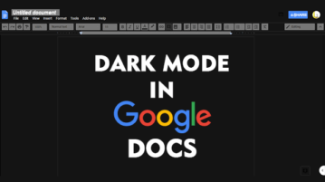turn on dark mode in google docs