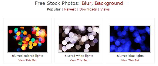 Free Stock Photos.biz interface