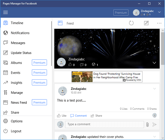 Pages Manager for Facebook Timeline