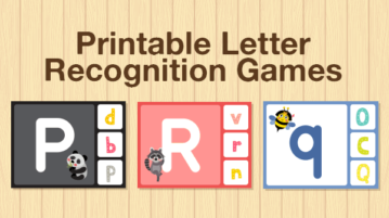 Printable letter recognition games