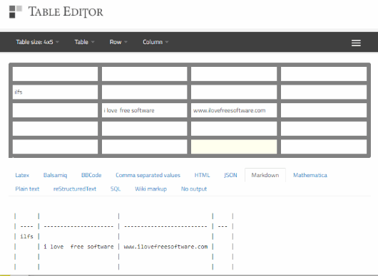 Table Editor