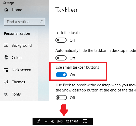 Windows 10 Taskbar showing time only
